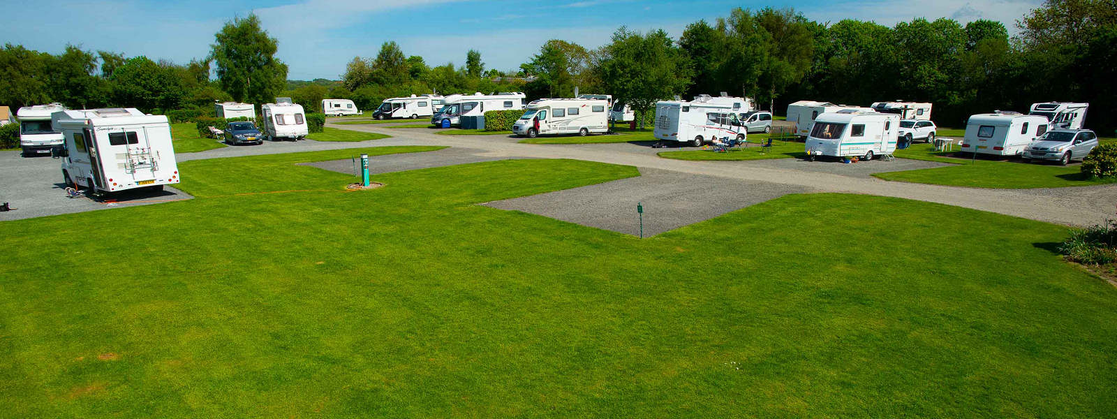 Grass cutting on a Caravan and camping site